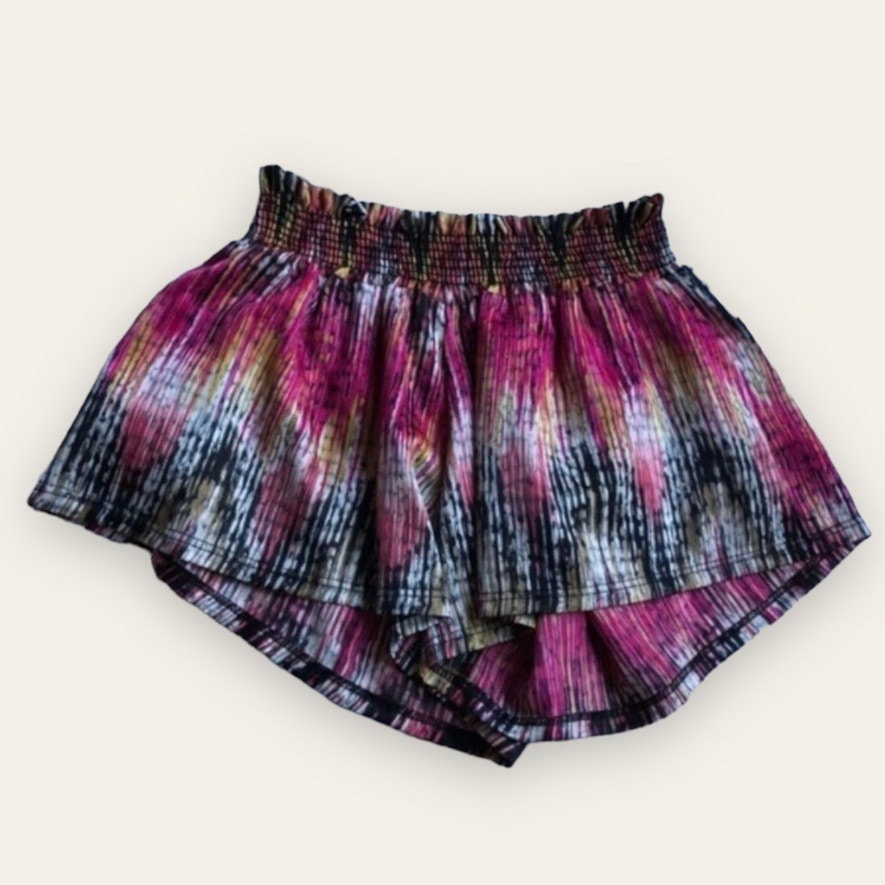 Veronica M Rustic Sunset Colorful Multicolor Lightweight Shorts Xs